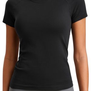 Seamless Workout Tops for Women Short Sleeve Athletic Tees Breathable Gym Running Yoga Tshirts Shirts