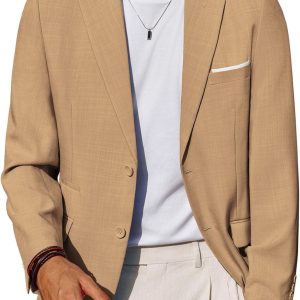 Mens Casual Sport Coats Two Buttons Lightweight Business Sport Blazer